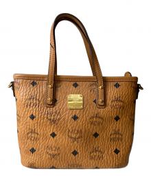 MCM（エムシーエム）の古着「ANYA TOP ZIP MINI SHOPPER BAG 2WAYショルダーバッグ」｜ブラウン