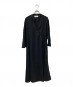 Mame Kurogouchiマメクロゴウチ）の古着「Viscose Rayon Floral Jacquard I-Line Dress」｜ブラック