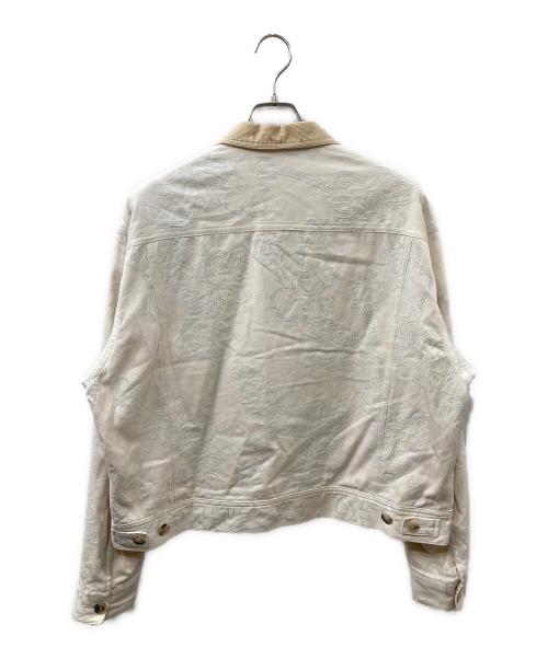 URU（ウル）URU (ウル) CUT JACQUARD - 2 POCKET BLOUSON ベージュ サイズ:2の古着・服飾アイテム