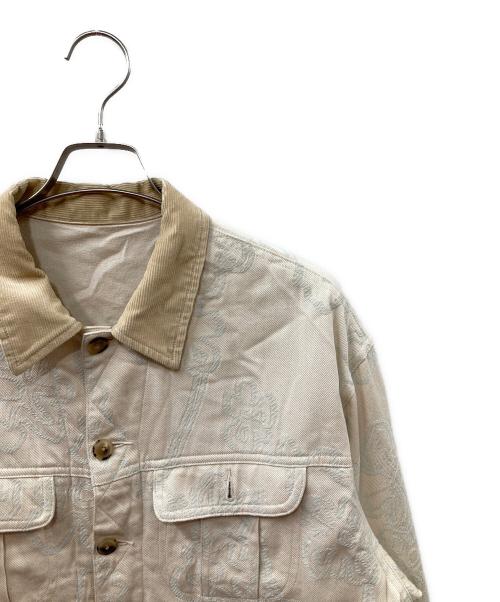URU（ウル）URU (ウル) CUT JACQUARD - 2 POCKET BLOUSON ベージュ サイズ:2の古着・服飾アイテム