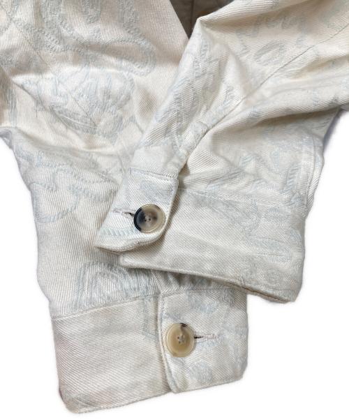 URU（ウル）URU (ウル) CUT JACQUARD - 2 POCKET BLOUSON ベージュ サイズ:2の古着・服飾アイテム