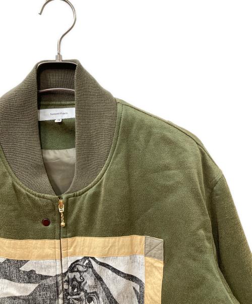 SASQUATCHfabrix.（サスクワッチファブリックス）SASQUATCHfabrix. (サスクワッチファブリックス) GRAPHIC FIGHT JACKET グリーン サイズ:XLの古着・服飾アイテム