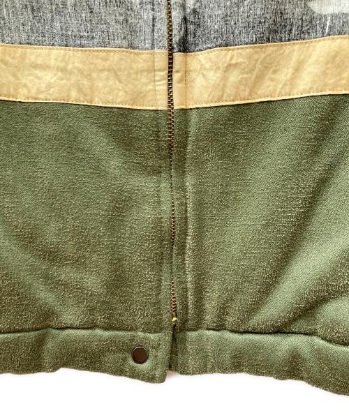 SASQUATCHfabrix.（サスクワッチファブリックス）SASQUATCHfabrix. (サスクワッチファブリックス) GRAPHIC FIGHT JACKET グリーン サイズ:XLの古着・服飾アイテム