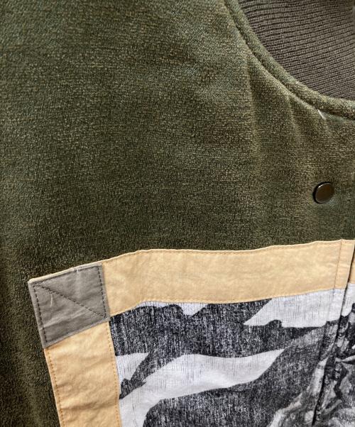 SASQUATCHfabrix.（サスクワッチファブリックス）SASQUATCHfabrix. (サスクワッチファブリックス) GRAPHIC FIGHT JACKET グリーン サイズ:XLの古着・服飾アイテム