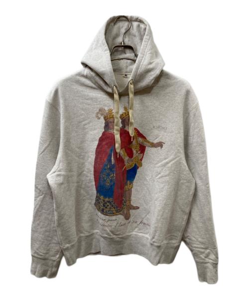 KHOKI（コッキ）KHOKI (コッキ) プリントパーカー グレー サイズ:2の古着・服飾アイテム