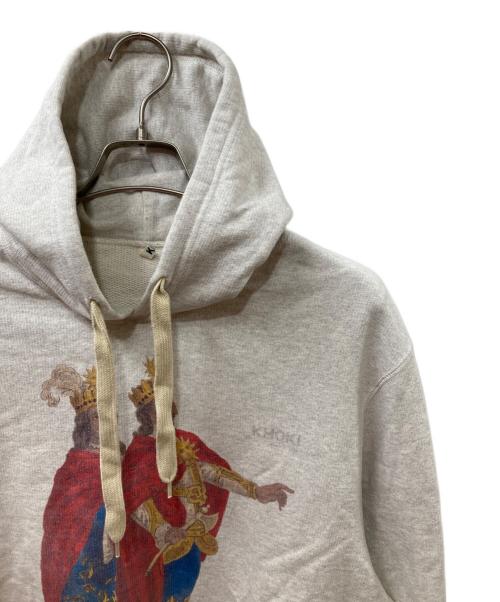 KHOKI（コッキ）KHOKI (コッキ) プリントパーカー グレー サイズ:2の古着・服飾アイテム