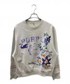 KHOKIコッキ）の古着「Cross-stitch sweat shirt」｜グレー