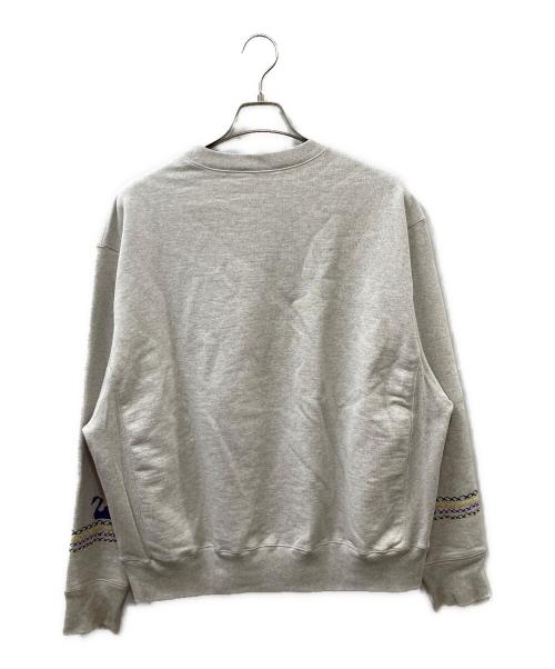 KHOKI（コッキ）KHOKI (コッキ) Cross-stitch sweat shirt グレー サイズ:3の古着・服飾アイテム