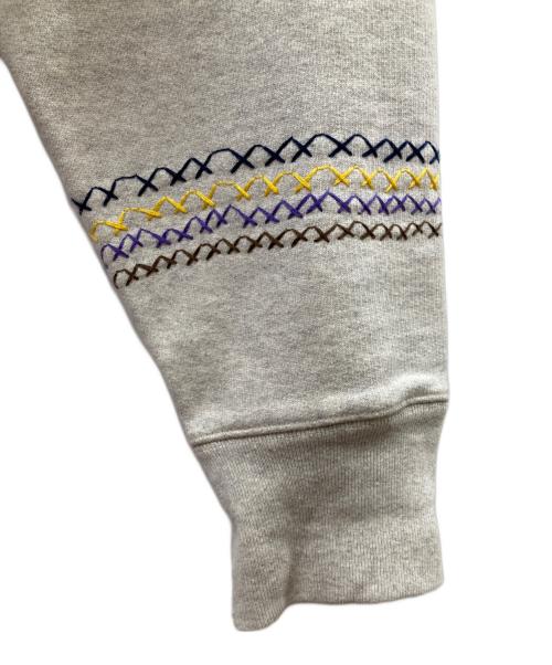 KHOKI（コッキ）KHOKI (コッキ) Cross-stitch sweat shirt グレー サイズ:3の古着・服飾アイテム