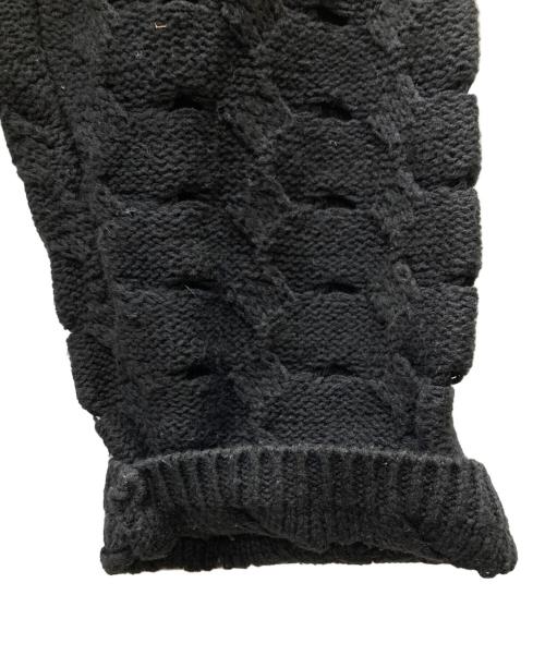 stussy（ステューシー）stussy (ステューシー) OPEN KNIT COLLARED SWEATER ブラック サイズ:SIZE Mの古着・服飾アイテム