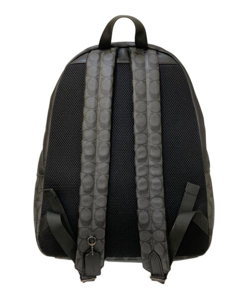 COACH（コーチ）COACH (コーチ) シグネチャー レザーデイパック グレー×ブラックの古着・服飾アイテム
