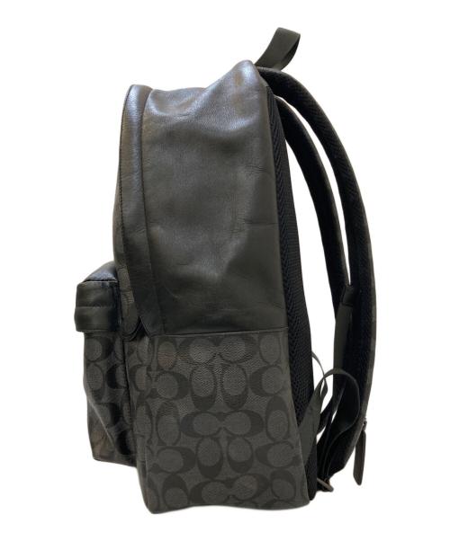 COACH（コーチ）COACH (コーチ) シグネチャー レザーデイパック グレー×ブラックの古着・服飾アイテム