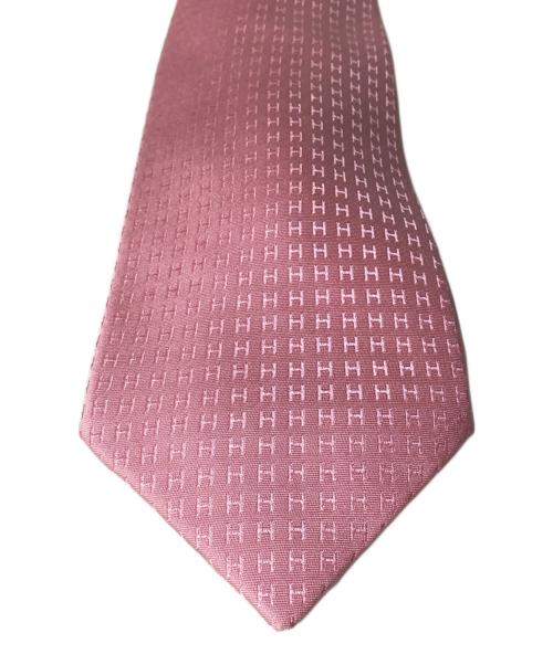 HERMES（エルメス）HERMES (エルメス) H織り ファソネ シルクネクタイ ピンク サイズ:なしの古着・服飾アイテム