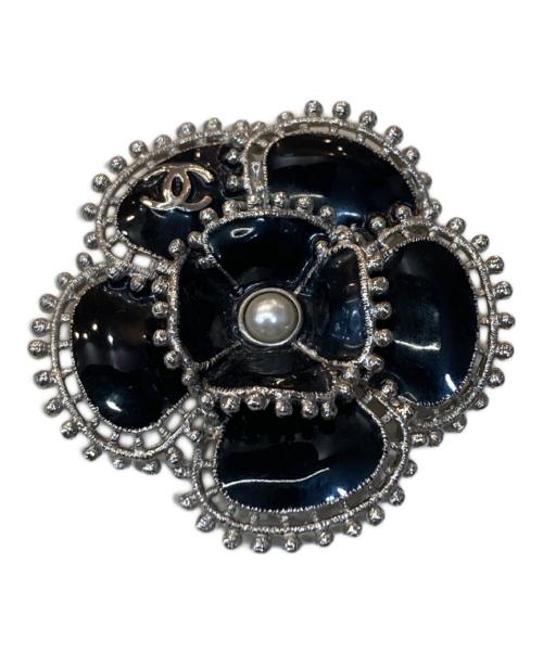 CHANEL（シャネル）CHANEL (シャネル) カメリア モチーフ ブローチ ブラックの古着・服飾アイテム