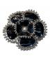 CHANEL（シャネル）の古着「カメリア モチーフ ブローチ」｜ブラック