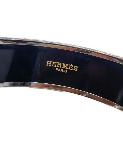 HERMES（エルメス）HERMES (エルメス) エマイユGM 七宝焼き バングル ホワイト×レッドの古着・服飾アイテム