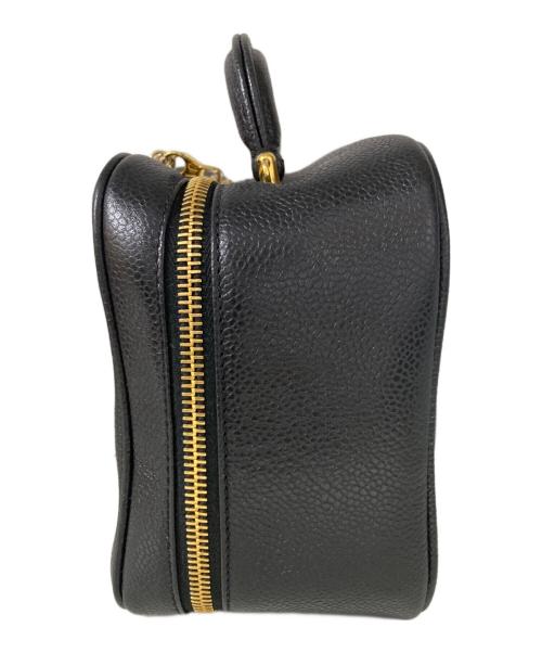 CHANEL（シャネル）CHANEL (シャネル) キャビアスキン ココマーク バニティバッグ ハンドバッグ ブラックの古着・服飾アイテム