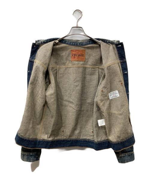 STUDIO D'ARTISAN&SA（ステュディオダルチザンアンドＳＡ）STUDIO D'ARTISAN&SA (ステュディオダルチザンアンドＳＡ) WWⅡ MODEL USED加工 デニムジャケット インディゴ サイズ:40の古着・服飾アイテム