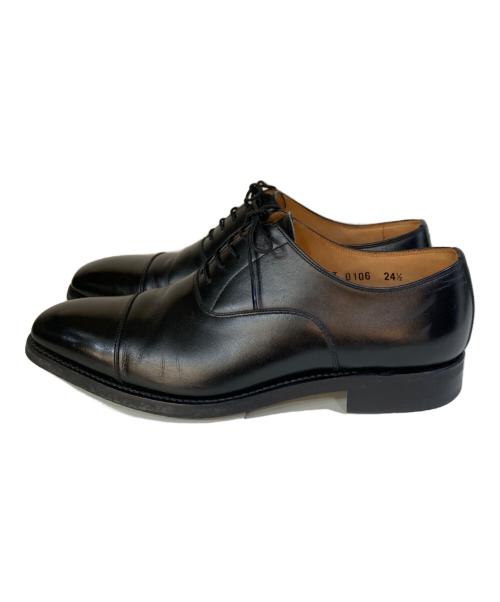 SCOTCH GRAIN（スコッチグレイン）SCOTCH GRAIN (スコッチグレイン) ストレートチップシューズ ブラック サイズ:241/2の古着・服飾アイテム