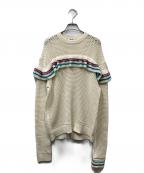 Acne studiosアクネ ストゥディオス）の古着「フリルデザインニット」｜アイボリー