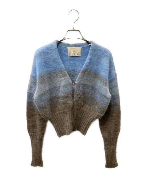 TELOPLAN（テーロプラン）TELOPLAN (テーロプラン) Atitaya Colour Gradient Knit ブルー×グレー サイズ:Freeの古着・服飾アイテム