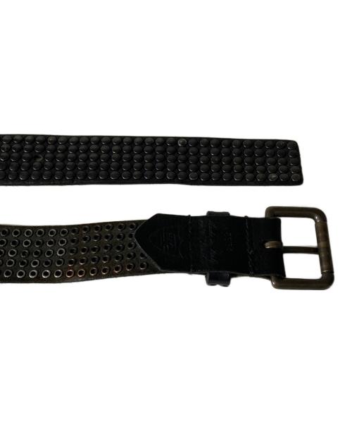 htc（エイチティーシー）htc (エイチティーシー) 5連スタッズベルト ブラック サイズ:85/34の古着・服飾アイテム