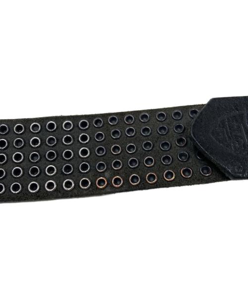 htc（エイチティーシー）htc (エイチティーシー) 5連スタッズベルト ブラック サイズ:85/34の古着・服飾アイテム