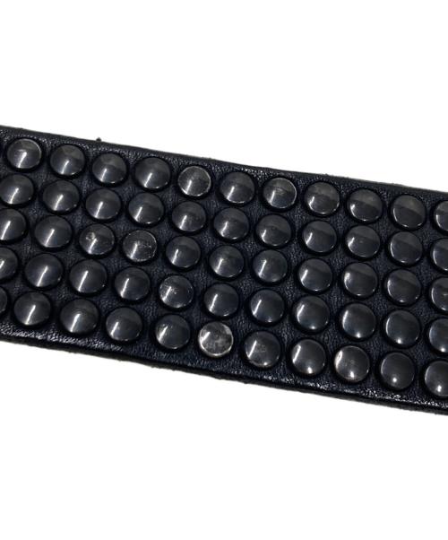 htc（エイチティーシー）htc (エイチティーシー) 5連スタッズベルト ブラック サイズ:85/34の古着・服飾アイテム