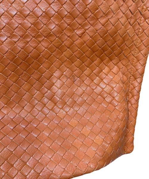 BOTTEGA VENETA（ボッテガベネタ）BOTTEGA VENETA (ボッテガベネタ) イントレチャート ハンドバッグ オレンジの古着・服飾アイテム