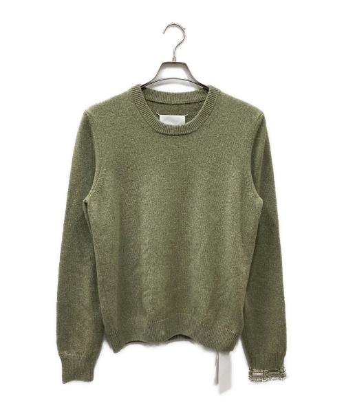 Maison Margiela（メゾンマルジェラ）Maison Margiela (メゾンマルジェラ) カシミア混クルーネックニット グリーン サイズ:XSの古着・服飾アイテム