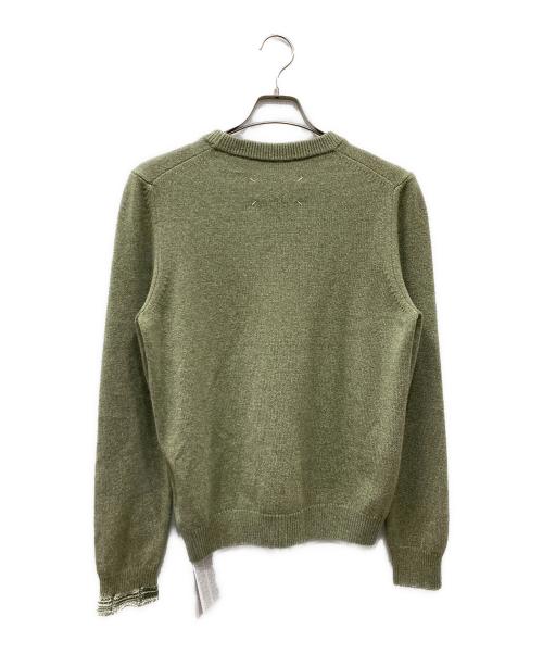 Maison Margiela（メゾンマルジェラ）Maison Margiela (メゾンマルジェラ) カシミア混クルーネックニット グリーン サイズ:XSの古着・服飾アイテム