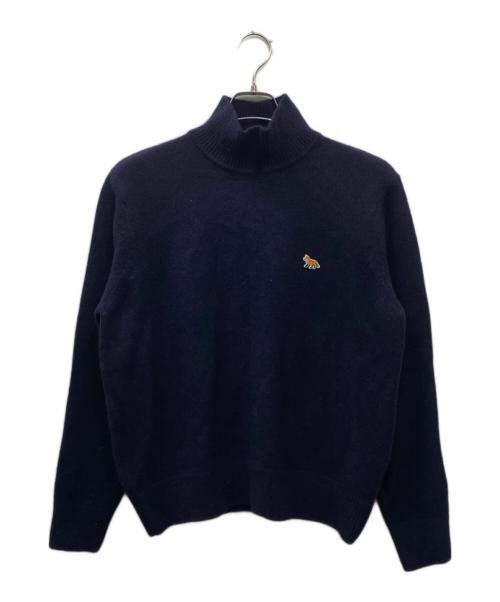 maison kitsune（メゾンキツネ）MAISON KITSUNE (メゾンキツネ) BABY FOX PATCH BOXY KNIT ネイビー サイズ:Mの古着・服飾アイテム