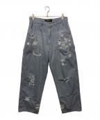 flagstuffフラグスタフ）の古着「BORO DUCK PANTS」｜グレー