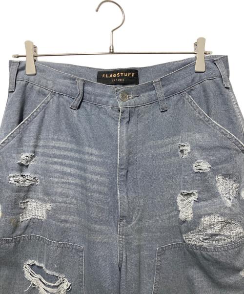 flagstuff（フラグスタフ）flagstuff (フラグスタフ) BORO DUCK PANTS グレー サイズ:Ｍの古着・服飾アイテム