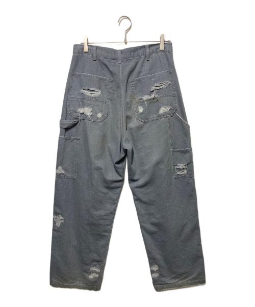 flagstuff（フラグスタフ）flagstuff (フラグスタフ) BORO DUCK PANTS グレー サイズ:Ｍの古着・服飾アイテム