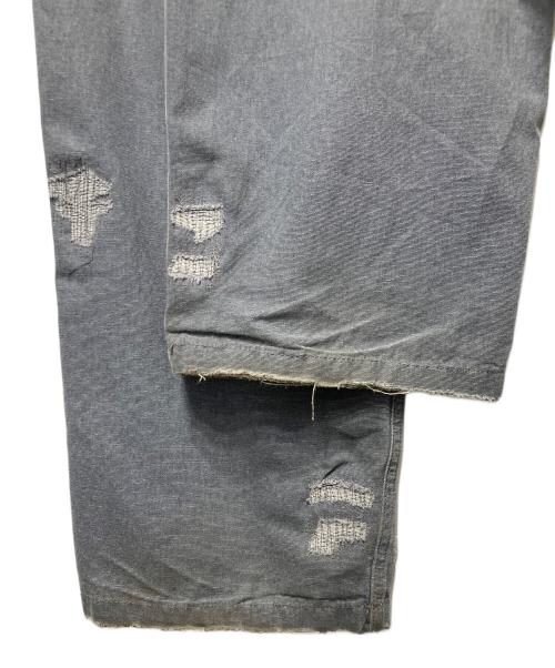 flagstuff（フラグスタフ）flagstuff (フラグスタフ) BORO DUCK PANTS グレー サイズ:Ｍの古着・服飾アイテム