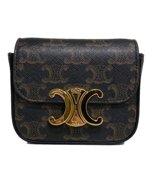 CELINE（セリーヌ）CELINE (セリーヌ) ミニクロード/トリオンキャンバス＆カーフスキン ブラウン サイズ:OneSizeの古着・服飾アイテム