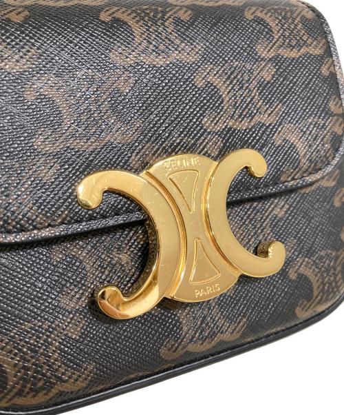 CELINE（セリーヌ）CELINE (セリーヌ) ミニクロード/トリオンキャンバス＆カーフスキン ブラウン サイズ:OneSizeの古着・服飾アイテム