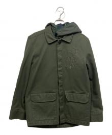 Zadig&Voltaire（ザディグエヴォルテール）の古着「スタッズミリタリージャケット/ライナー付き」｜グリーン