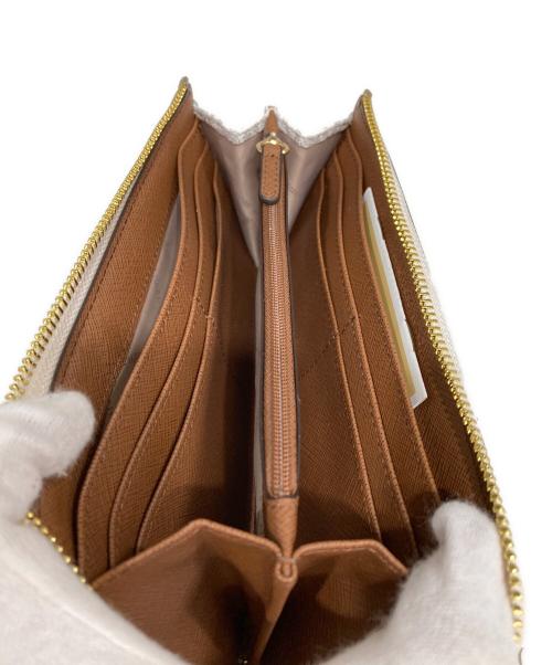 MICHAEL KORS（マイケル・コース）MICHAEL KORS (マイケル・コース) ジェットセット トラベル シグネチャー ラージ スリー クォーター Lジップウォレット ホワイト サイズ:OneSizeの古着・服飾アイテム