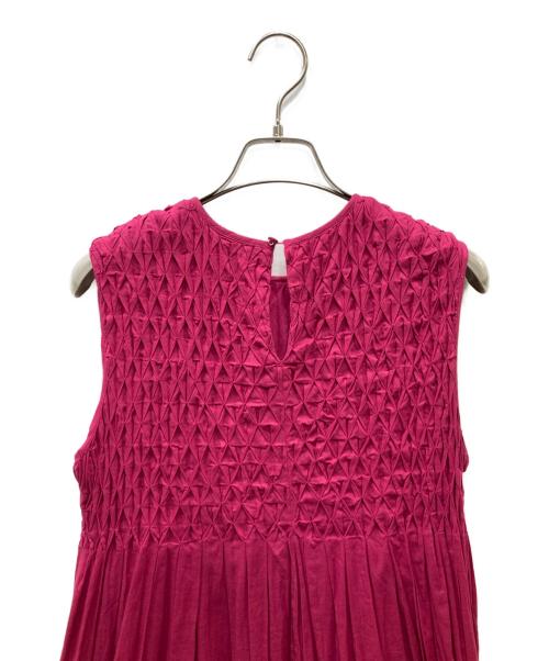 Spick and Span（スピック＆スパン）Spick and Span (スピック＆スパン) スモッキングギャザーワンピース ピンク サイズ:38の古着・服飾アイテム