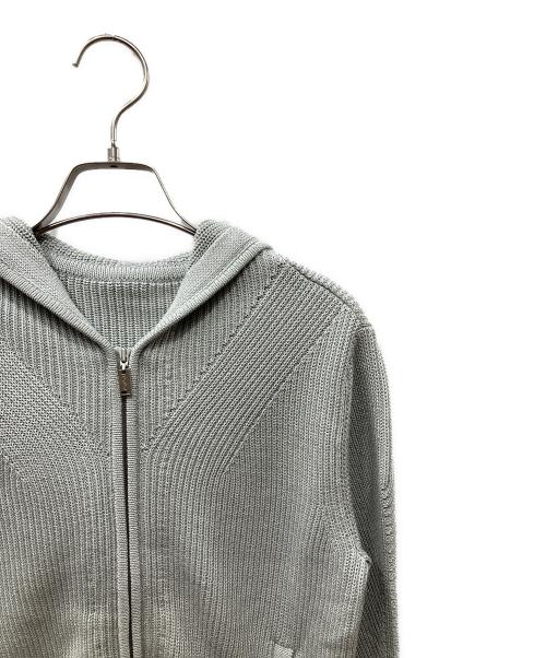 FOXEY（フォクシー）FOXEY (フォクシー) ニットジップパーカー グレー サイズ:38の古着・服飾アイテム