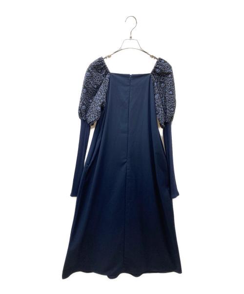 sa hara（サハラ）sa hara (サハラ) ピオニーバッドジャガードワンピース ネイビー サイズ:サイズ FREEの古着・服飾アイテム