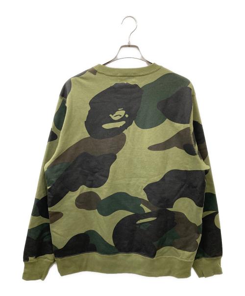 A BATHING APE（ア ベイシング エイプ）A BATHING APE (ア ベイシング エイプ) 1ST CAMO CREWNECK SWEATSHIRT スウェット グリーン サイズ:2XLの古着・服飾アイテム