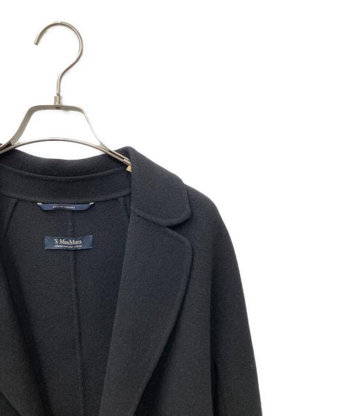 'S Max Mara（エスマックスマーラ）'S Max Mara (エスマックスマーラ) クチートアマーノ ウールラップコート ブラック サイズ:38の古着・服飾アイテム