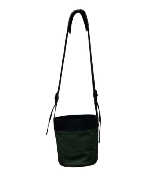 BOTTEGA VENETA（ボッテガベネタ）BOTTEGA VENETA (ボッテガベネタ) BUCKET MESSENGER BAG グリーン サイズ:OneSizeの古着・服飾アイテム