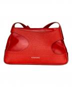 Ferragamoフェラガモ）の古着「カットアウトレザーミニバッグ」｜レッド