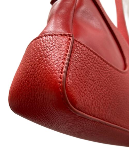 Ferragamo（フェラガモ）Ferragamo (フェラガモ) カットアウトレザーミニバッグ レッド サイズ:OneSizeの古着・服飾アイテム