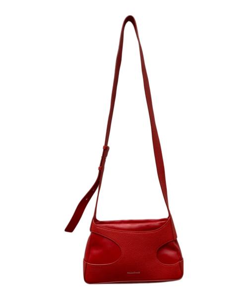 Ferragamo（フェラガモ）Ferragamo (フェラガモ) カットアウトレザーミニバッグ レッド サイズ:OneSizeの古着・服飾アイテム