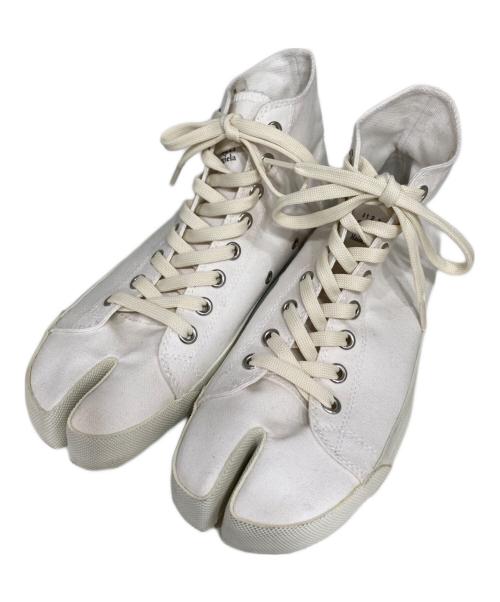 Maison Margiela（メゾンマルジェラ）Maison Margiela (メゾンマルジェラ) TABI HIGH TOP SNEAKERS 足袋 ハイ トップ スニーカー ホワイト サイズ:41の古着・服飾アイテム